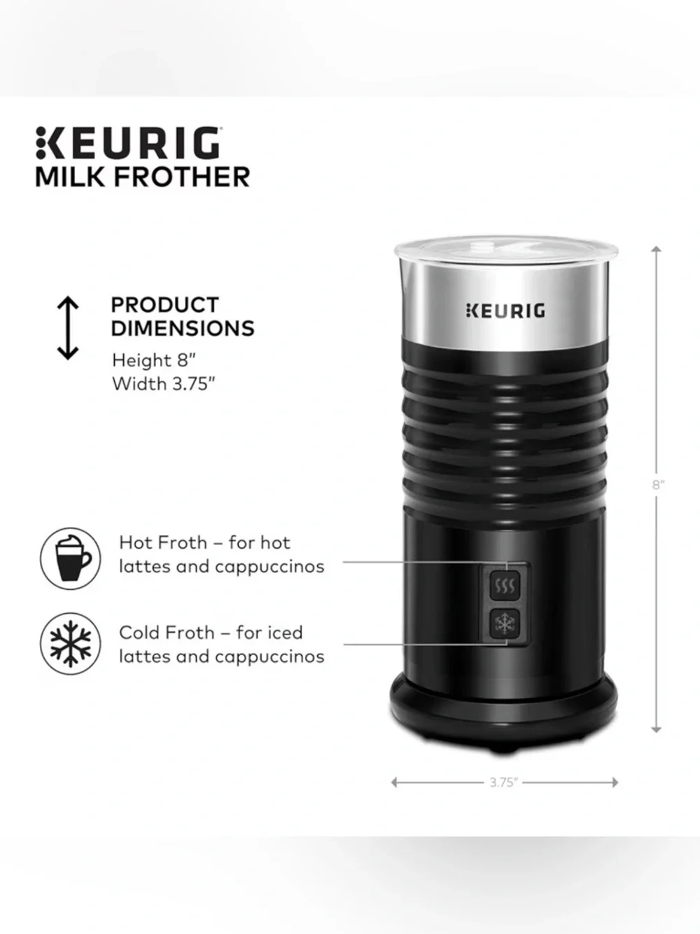 KEURIG Standalone Hot/Cold Frother NIB - Picture 5 of 10